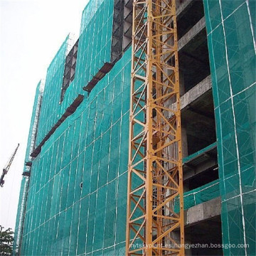 Protección contra caídas construcción de color verde hdpe construcción de red de protección de seguridad